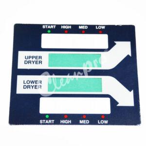 DEXTER SPARE PART (6-DEX-A3-012) DEXTER OVERLAY - CONTROL , COIN , BLUE  CODE : 9435-038-002 for LAUNDRY PARTS