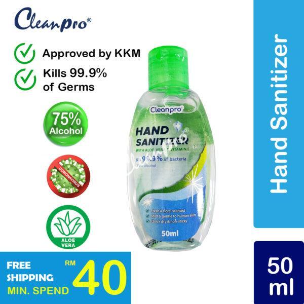 CLEANPRO hand sanitizer 50 ML front - 1+ icon