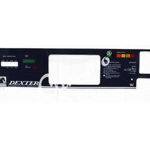 DEXTER SPARE PART (6-DEX-A2-072) DEXTER NAMEPLATE DECAL, CONTROL PANEL BLUE (SWD) CODE : 9412-205-002 (C-Series) for LAUNDRY PARTS